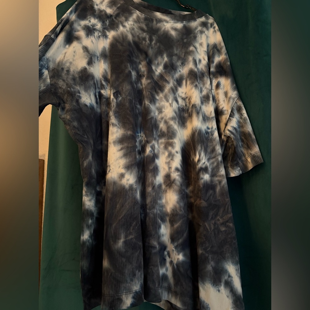 Dressed in LALA Tie-Dye ribbed playsuit